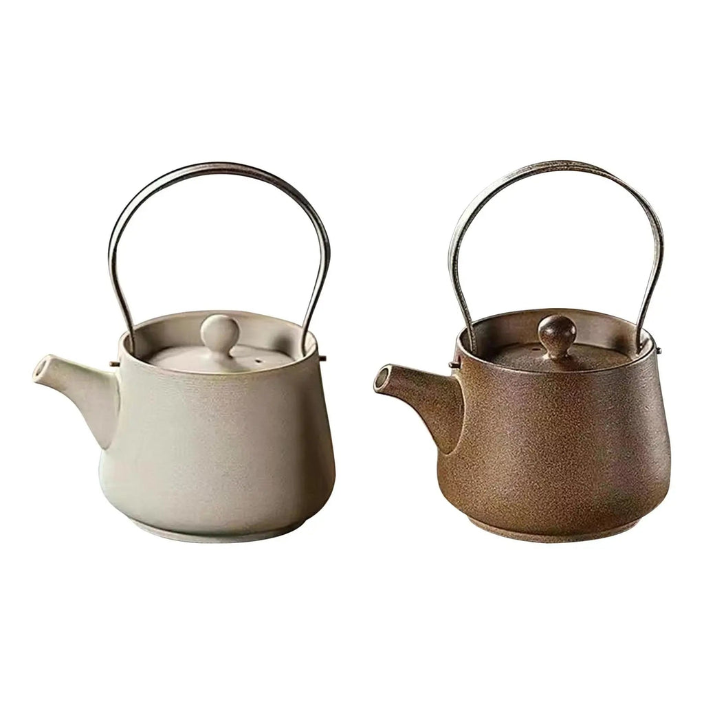 200ml Ceramic Teapot Farmhouse Tea Infuser Tea Maker Kettle for Boiling Hot Water for Camping Outdoor Home Picnic Kitchen - Cuisine Chez Nadine