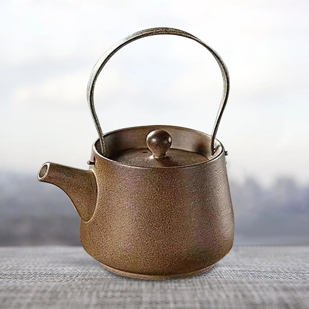 200ml Ceramic Teapot Farmhouse Tea Infuser Tea Maker Kettle for Boiling Hot Water for Camping Outdoor Home Picnic Kitchen - Cuisine Chez Nadine