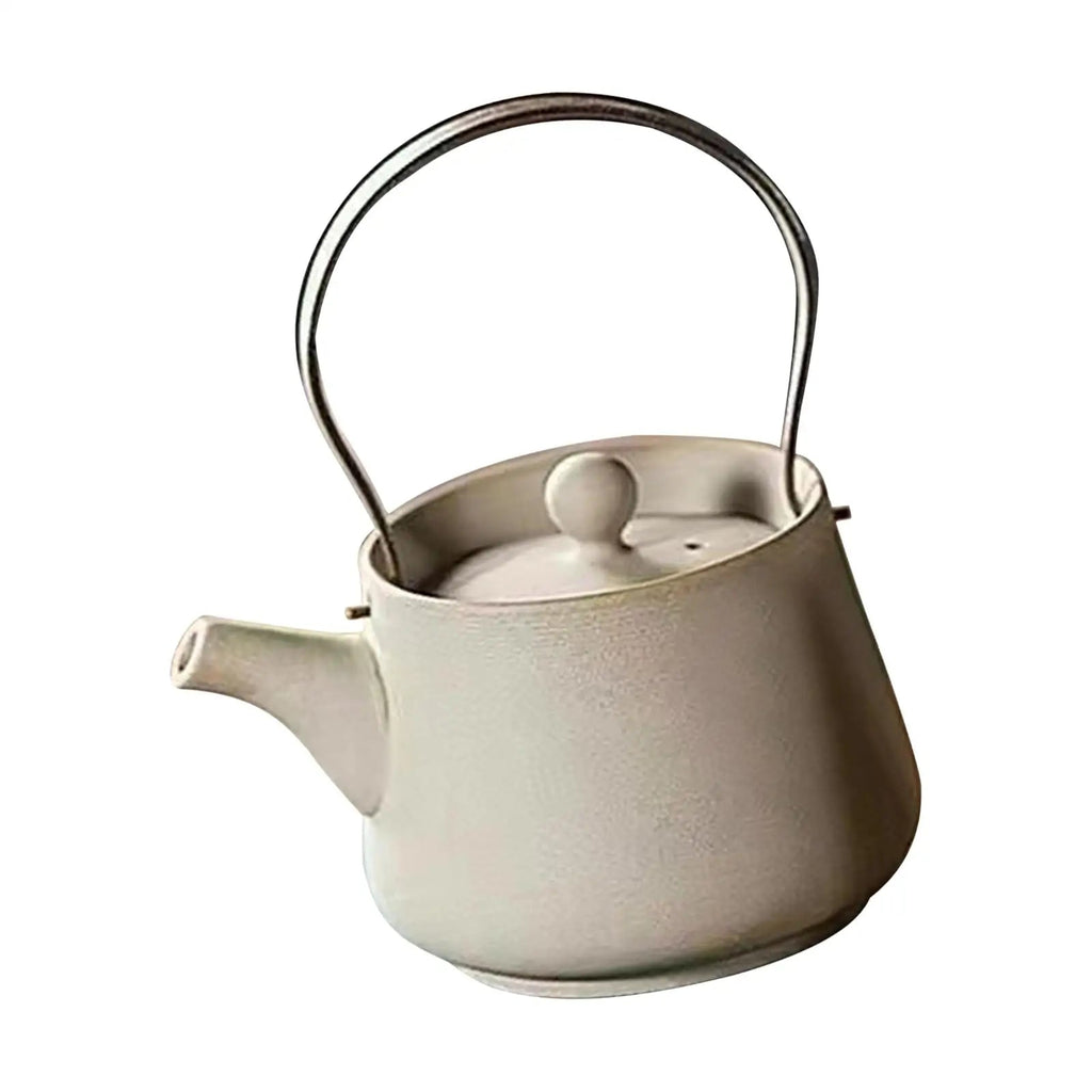 200ml Ceramic Teapot Farmhouse Tea Infuser Tea Maker Kettle for Boiling Hot Water for Camping Outdoor Home Picnic Kitchen - Cuisine Chez Nadine