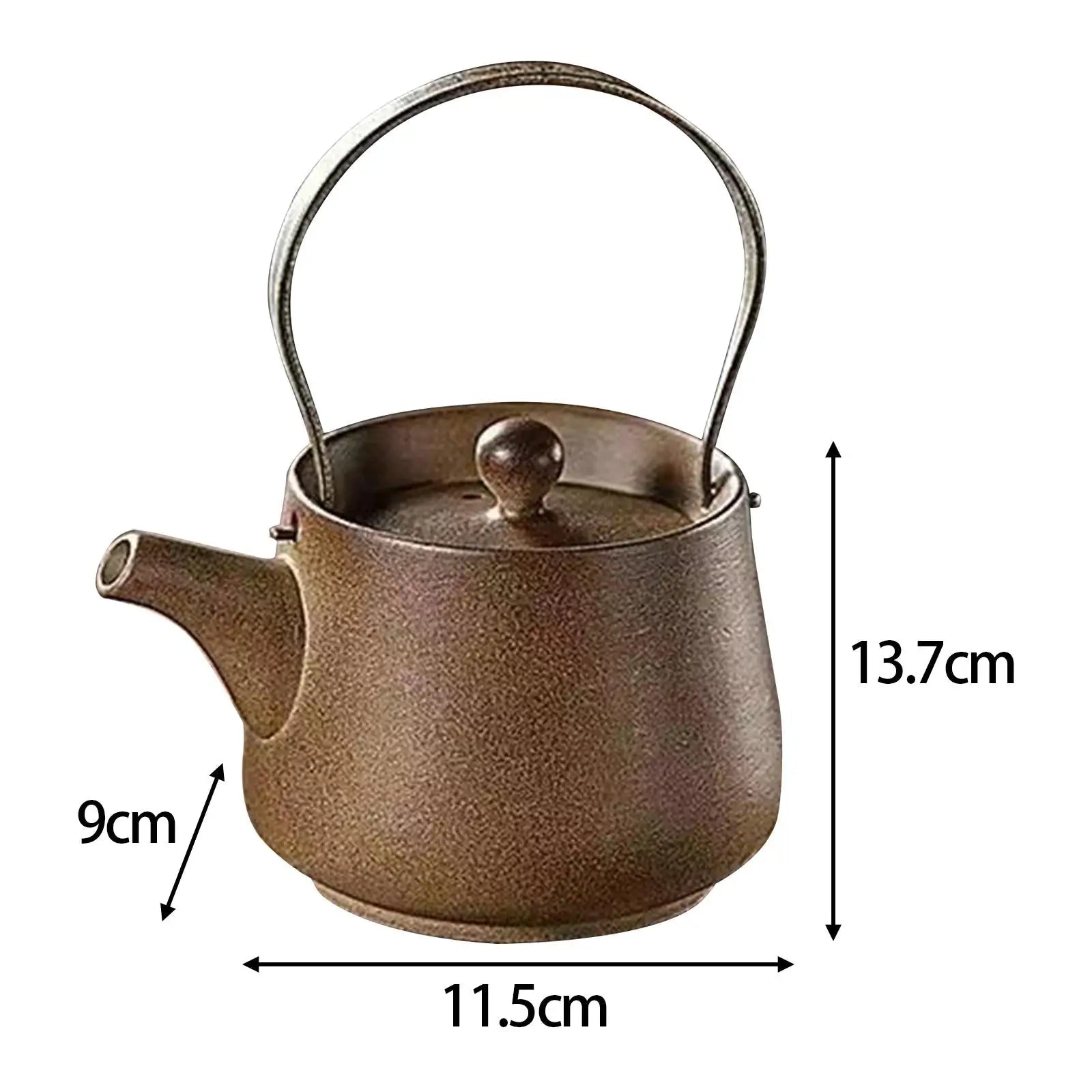 200ml Ceramic Teapot Farmhouse Tea Infuser Tea Maker Kettle for Boiling Hot Water for Camping Outdoor Home Picnic Kitchen - Cuisine Chez Nadine