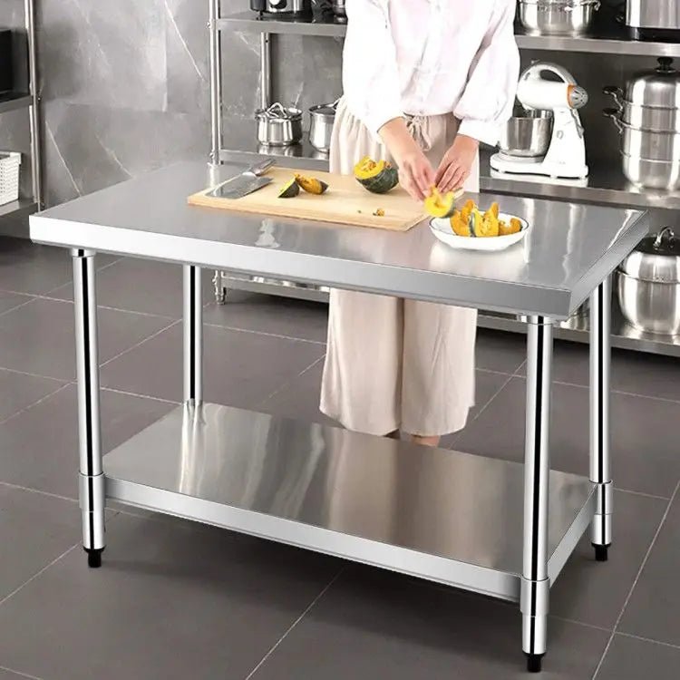 24 X 36 Inch Stainless Steel Commercial Kitchen Food Prep Table Commercial Kitchen Storage Product - Cuisine Chez Nadine