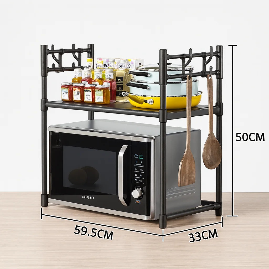 Égouttoir à Vaisselle Pliable 2 Niveaux avec Bac Égouttoir Amovible - Rangement Cuisine Noir