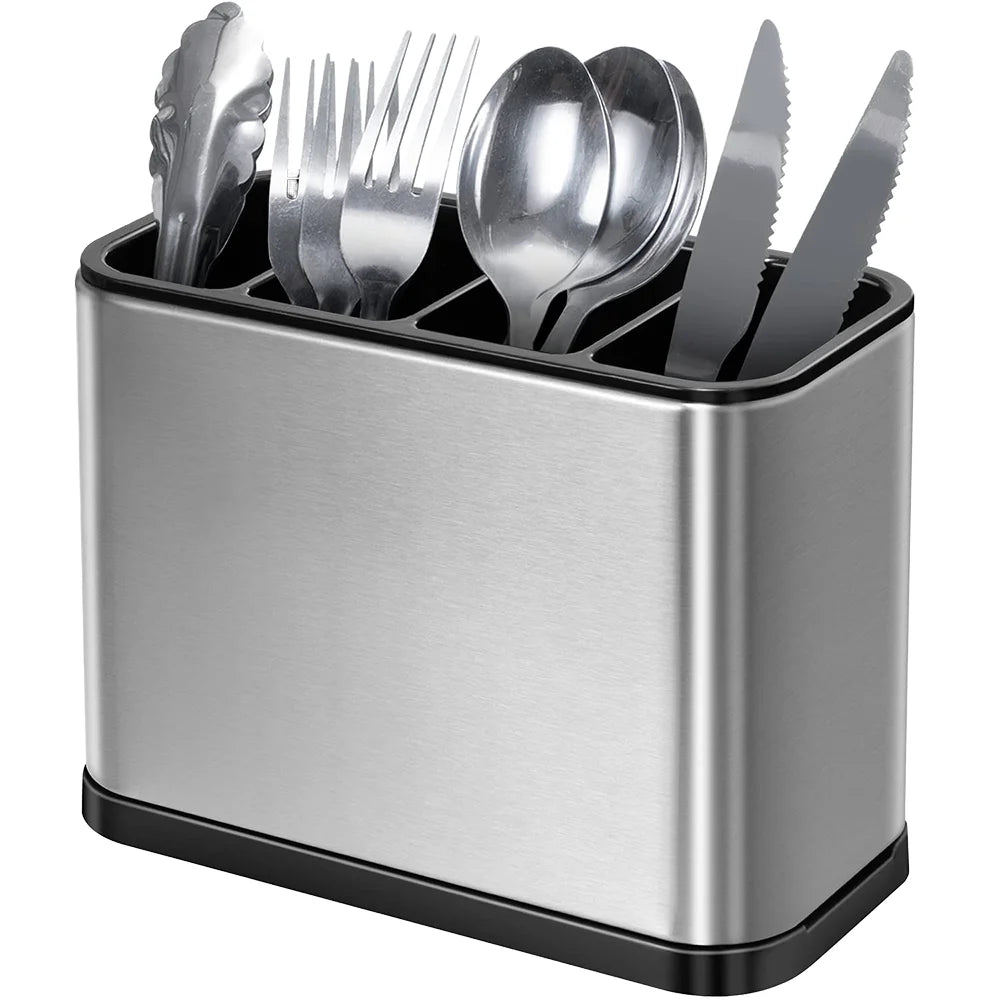 Porte-Baguettes et Couverts en Acier Inoxydable - Organisateur Multifonctionnel pour Cuisine