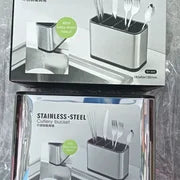 Porte-Baguettes et Couverts en Acier Inoxydable - Organisateur Multifonctionnel pour Cuisine
