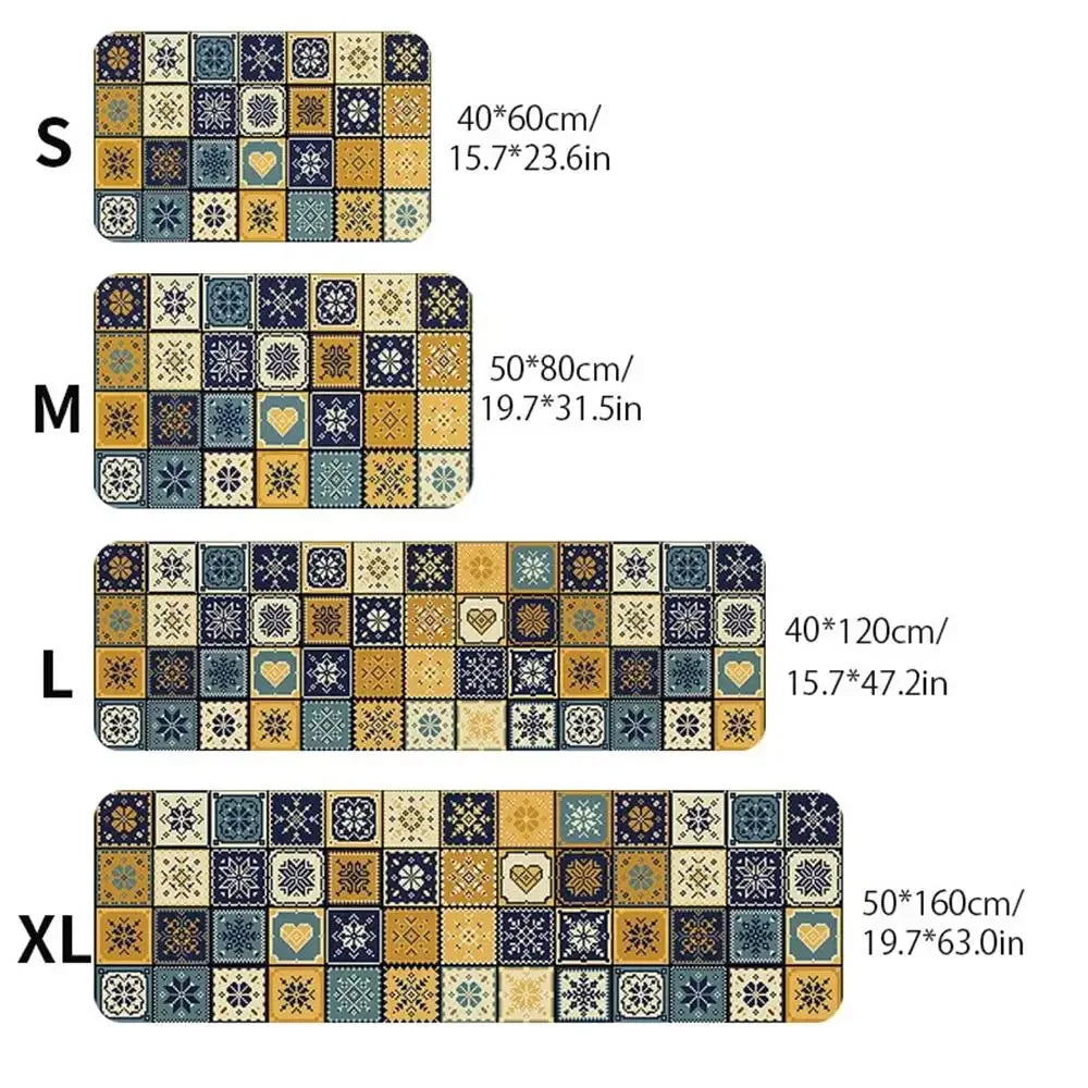 Tapis de Cuisine Antidérapant Long - Tapis de Sol Absorbant pour Cuisine, Entrée et Salon