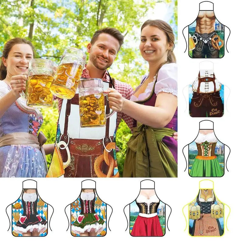 Tablier Humoristique Super Muscle - Tablier de Cuisine Amusant Oktoberfest pour Homme et Femme