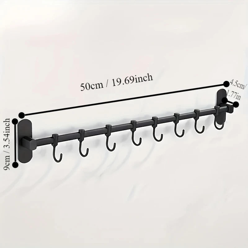 1 Support de rangement mural pour ustensiles de cuisine (couvercles, spatules, etc.) – Solution de rangement multifonctionnelle pour articles de cuisine.
