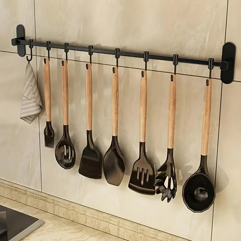 1 Support de rangement mural pour ustensiles de cuisine (couvercles, spatules, etc.) – Solution de rangement multifonctionnelle pour articles de cuisine.