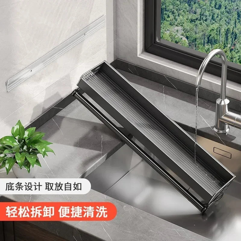 Élégant support mural pour condiments de cuisine avec boîte de rangement, étagère multifonctionnelle pour ustensiles de ménage avec distributeur d'huile et de vinaigre.