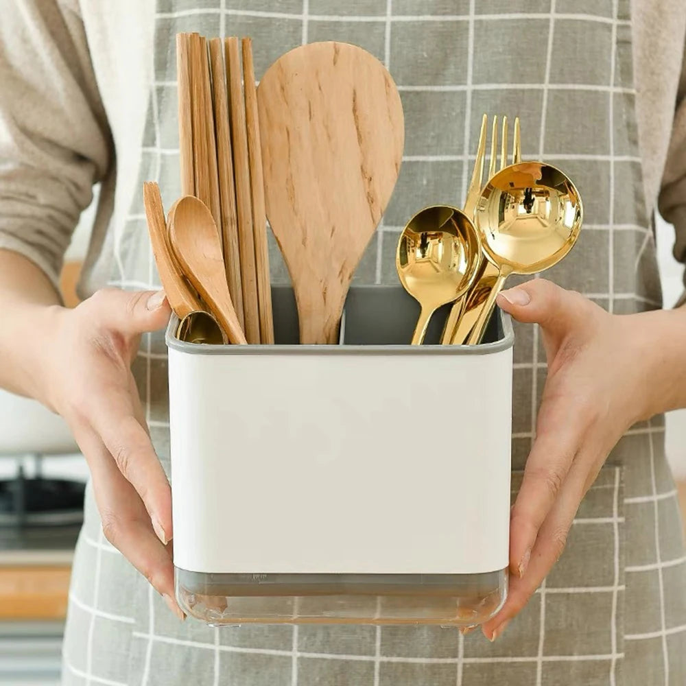 Support de vaisselle multifonctionnel pour la maison, égouttoir de vaisselle de cuisine, porte-baguettes, cuillère, baguettes, fourchette, support de rangement