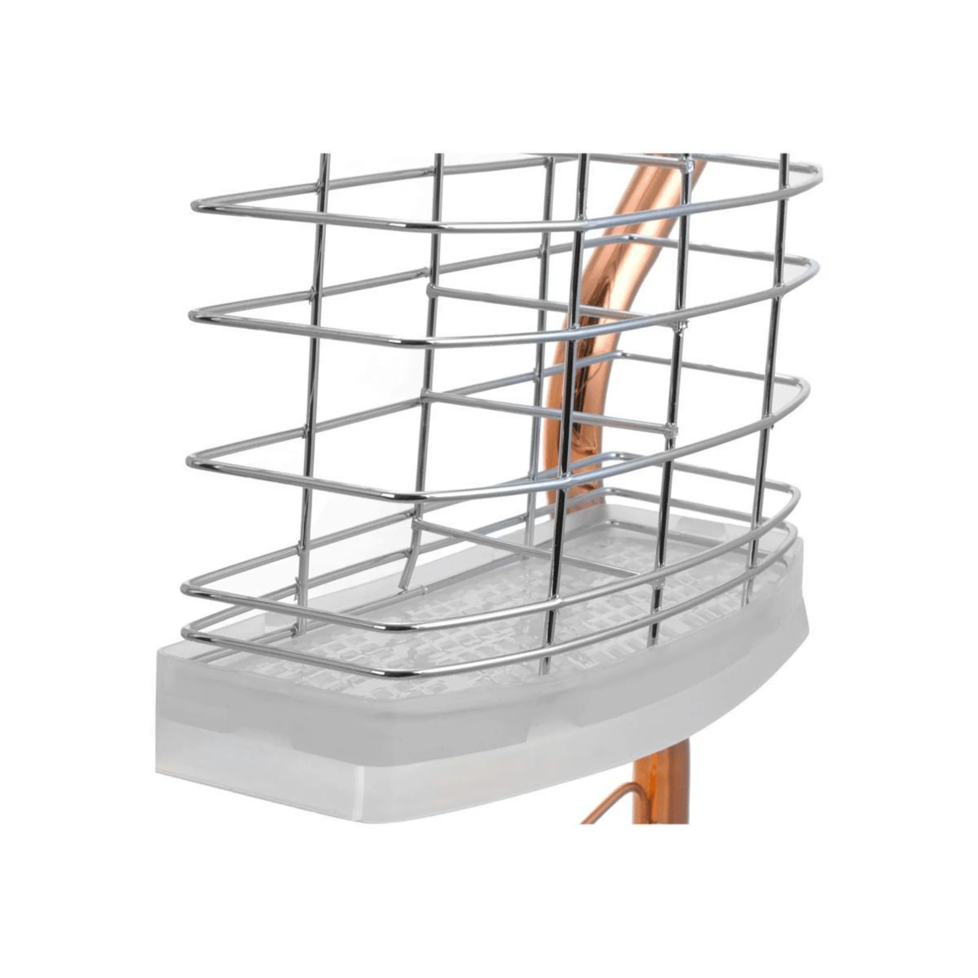 Égouttoir à vaisselle chromé en forme de R à 2 niveaux de 40 cm (16 pouces) pour le rangement de la cuisine