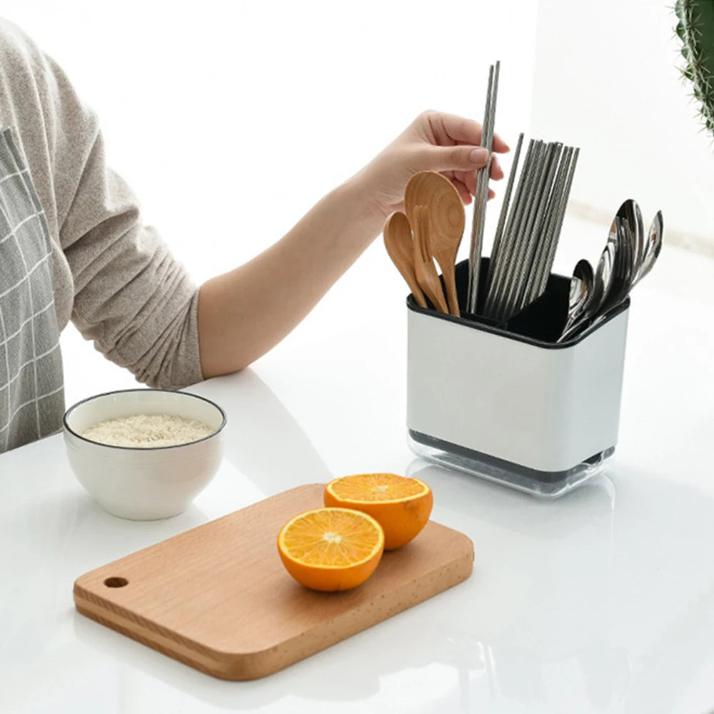 Support de vaisselle multifonctionnel pour la maison, égouttoir de vaisselle de cuisine, porte-baguettes, cuillère, baguettes, fourchette, support de rangement