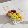 Organisateur de Réfrigérateur Transparent avec Plateau Égouttoir - Bac Rangement Fruits Légumes