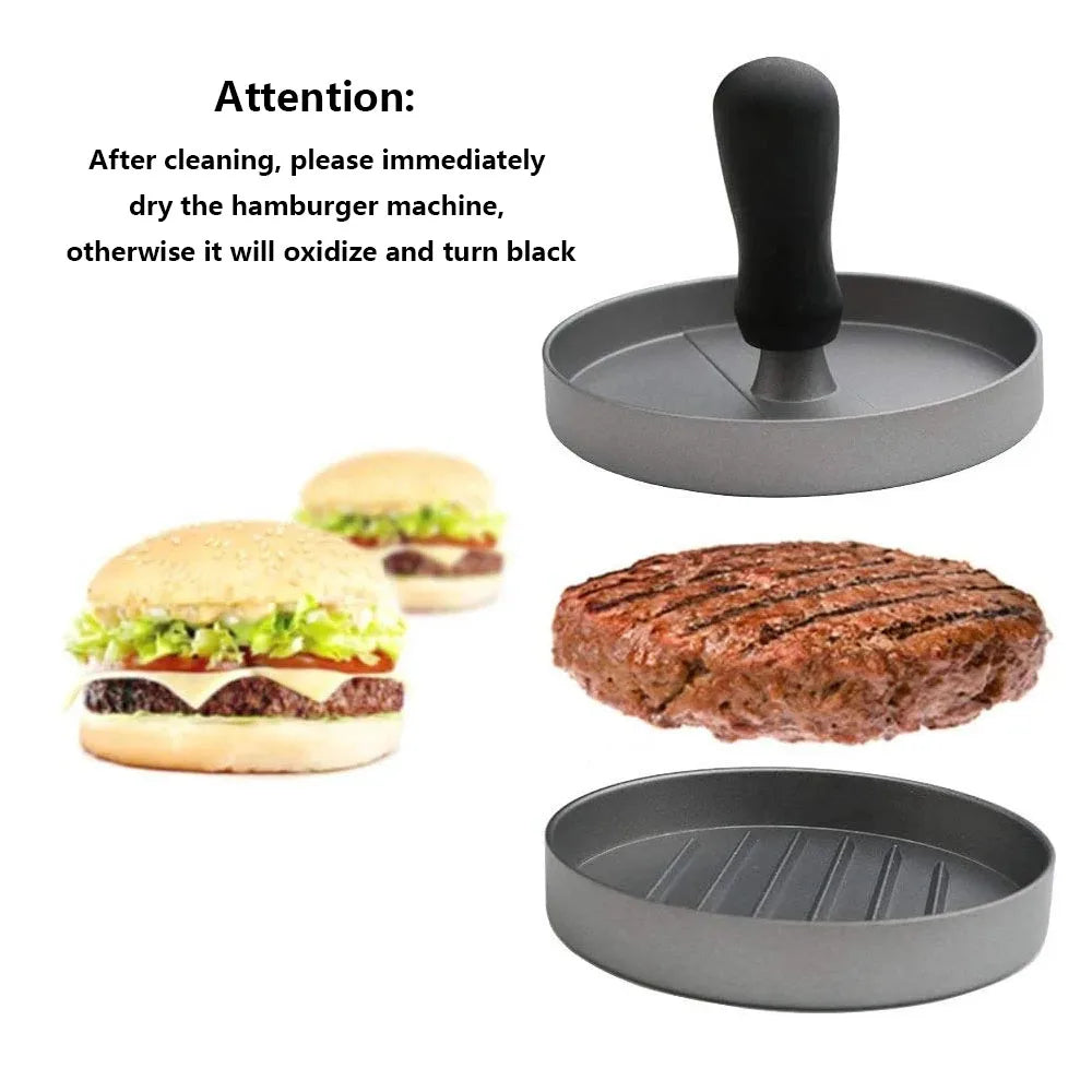 Presse à Hamburger en Aluminium - Outil pour Former des Galettes de Viande BBQ Grill