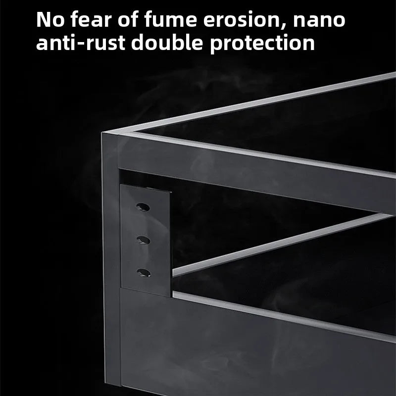 Panier Double Couche en Acier Inoxydable pour Armoire de Cuisine - Organisateur Coulissant XMSJ