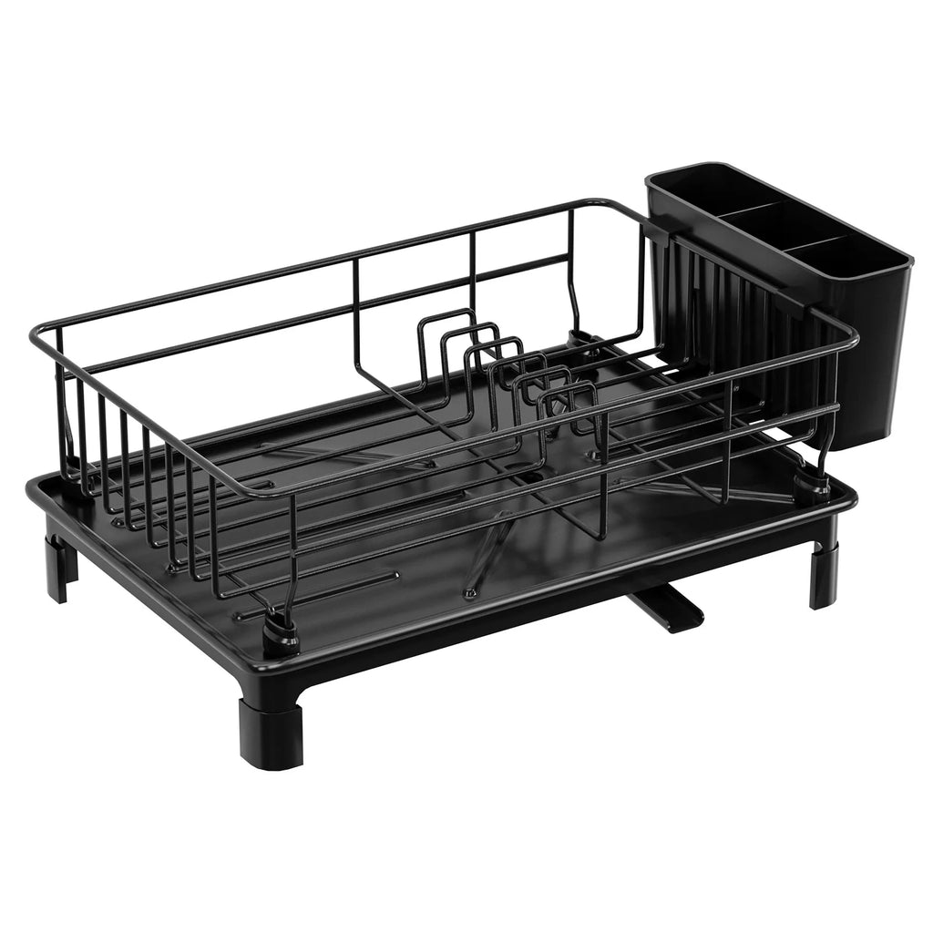 Organisateur de Cuisine Multifonctionnel - Égouttoir à Vaisselle Empilable pour Comptoir avec Rangement