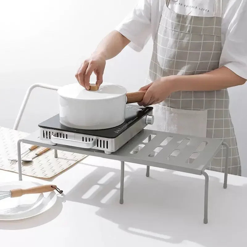 Étagère Pliante de Rangement pour Armoire Cuisine - Support Gain d'Espace Réutilisable Plastique