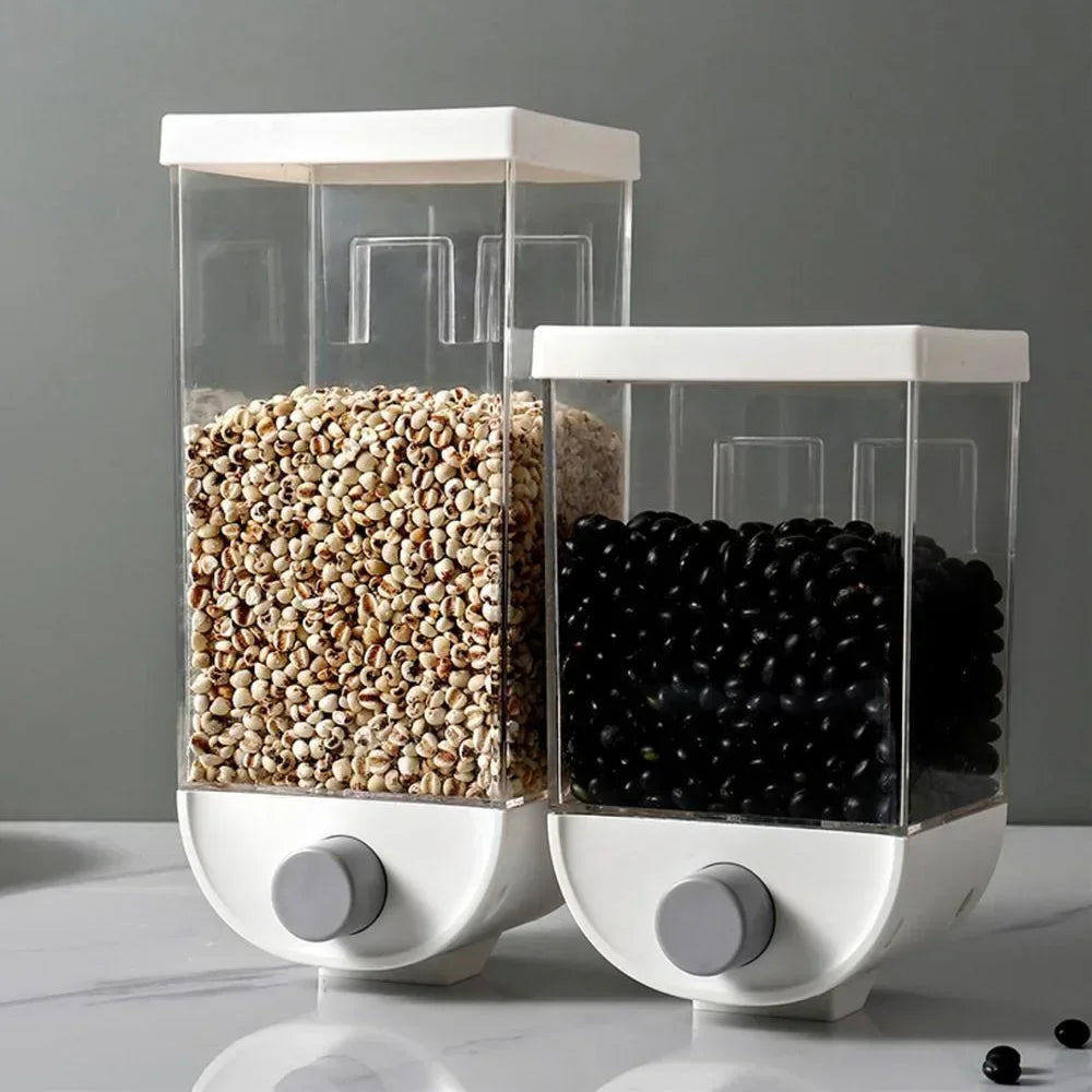 Distributeur de céréales de cuisine mural séparé, seau à riz, bocal transparent pour grains, boîte de rangement alimentaire, réservoirs étanches