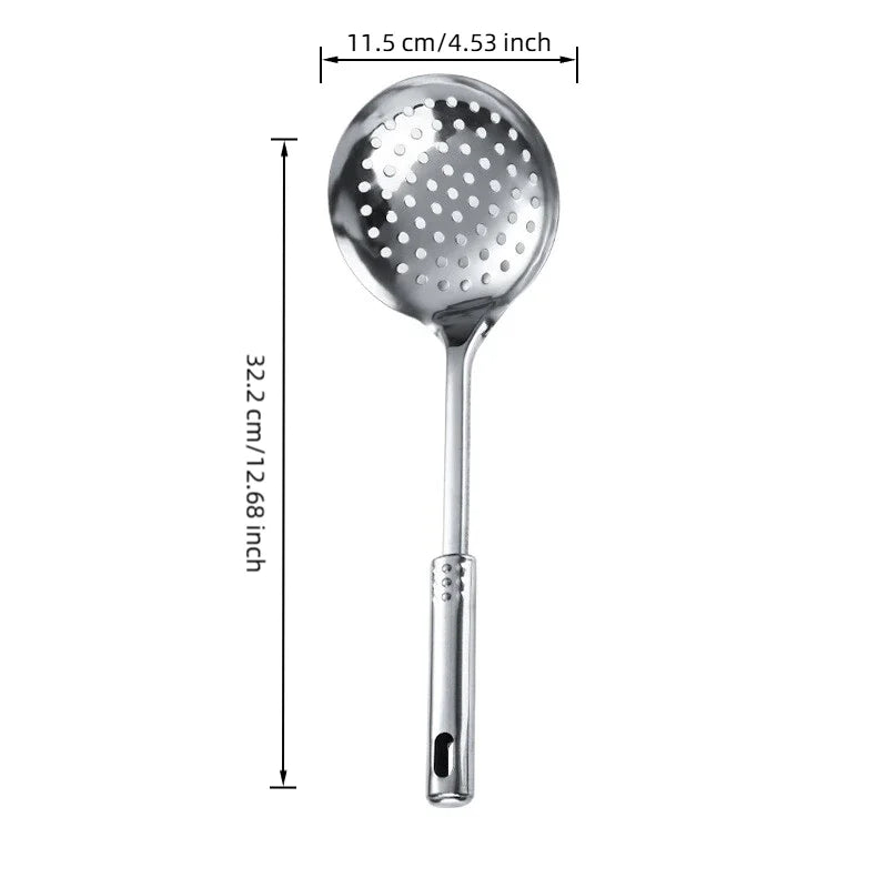 Grande Passoire en Acier Inoxydable - Ustensile de Cuisine Professionnel avec Poignée Ergonomique