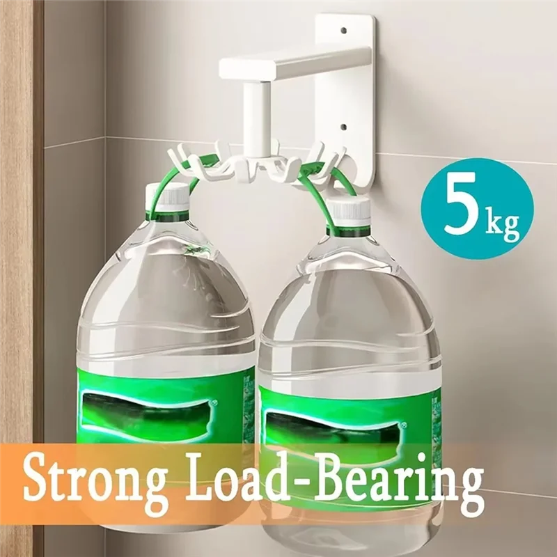 Support Mural pour Ustensiles de Cuisine avec 10 Pinces Rotatives - Porte-Ustensiles Multifonctionnel