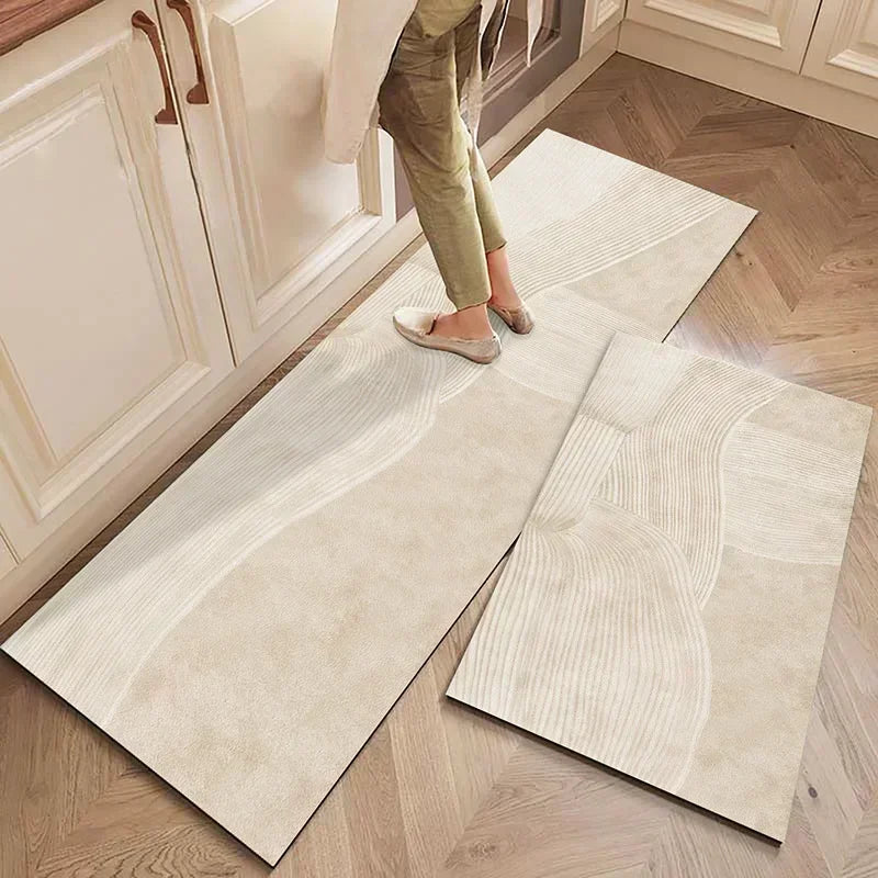 Tapis de Cuisine PVC Effet Cuir Grande Taille - Tapis Imperméable Résistant à l'Huile 180x280cm
