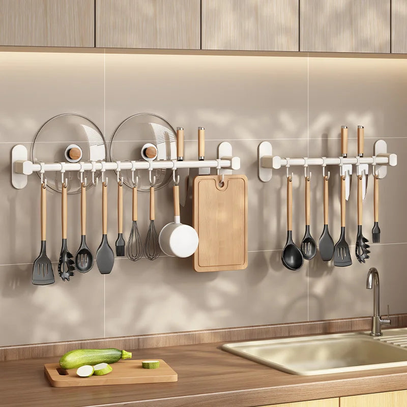 1 Support de rangement mural pour ustensiles de cuisine (couvercles, spatules, etc.) – Solution de rangement multifonctionnelle pour articles de cuisine.