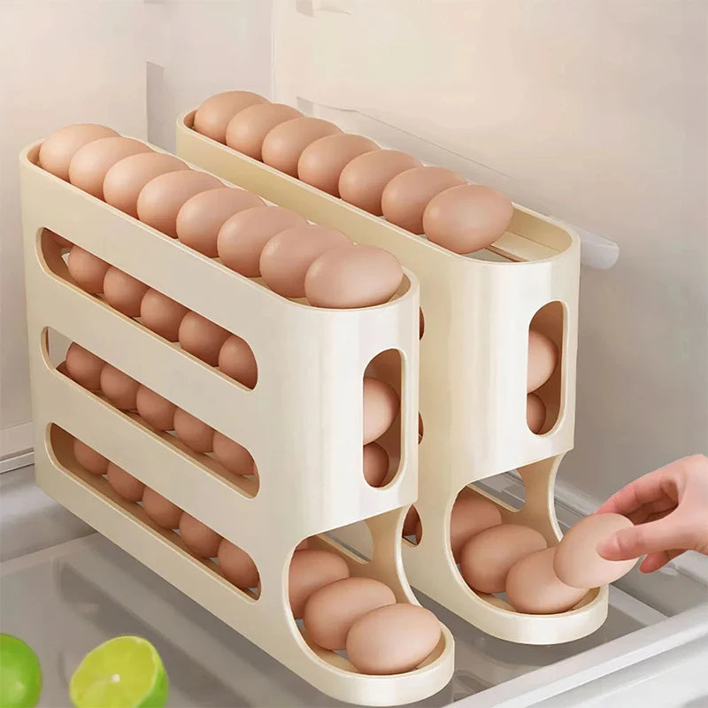 Dispositif de stockage automatique des œufs Boîte de rangement pour réfrigérateur domestique Boîte à œufs Peut contenir 30 œufs Support à œufs de haute qualité Cuisine