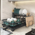 Égouttoir à vaisselle gain de place pour plan de travail, porte-couverts, rangement de cuisine, égouttoirs à vaisselle