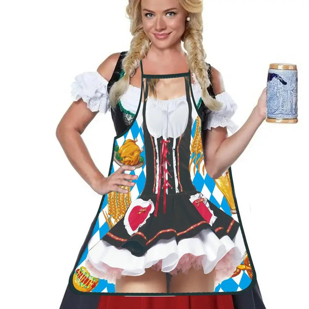 Tablier Humoristique Super Muscle - Tablier de Cuisine Amusant Oktoberfest pour Homme et Femme