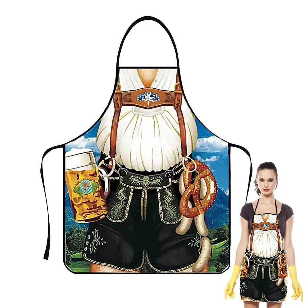 Tablier Humoristique Super Muscle - Tablier de Cuisine Amusant Oktoberfest pour Homme et Femme