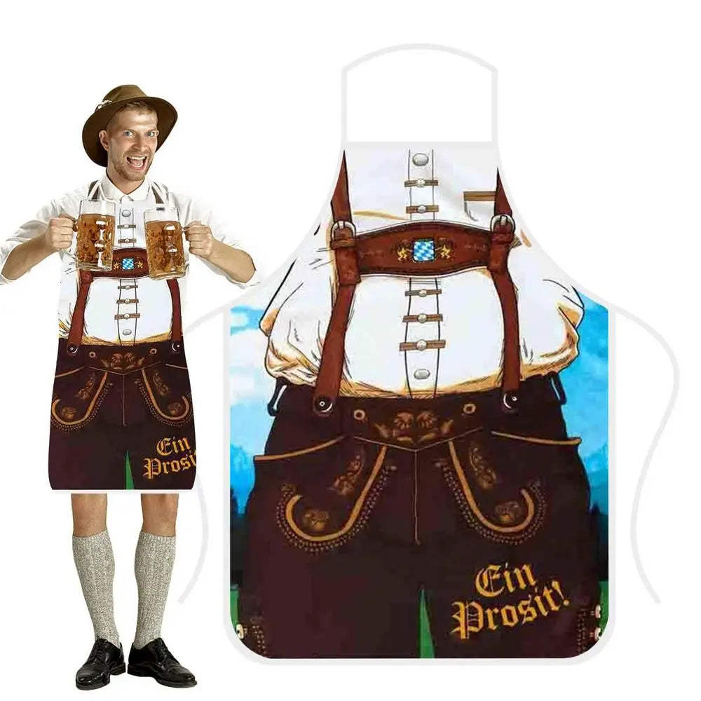 Tablier Humoristique Super Muscle - Tablier de Cuisine Amusant Oktoberfest pour Homme et Femme