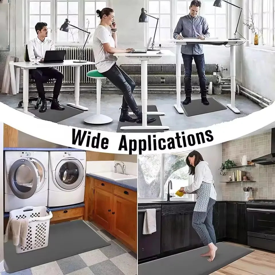 Tapis de Cuisine Épais Anti-Fatigue - Tapis Confort Imperméable Antidérapant pour Bureau Debout
