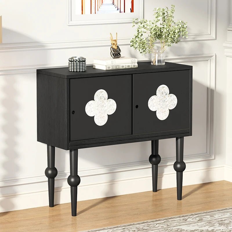 Armoire de rangement rétro OEING style français - Meuble de cuisine et salon avec grand espace de rangement et motif floral - Cuisine Chez Nadine