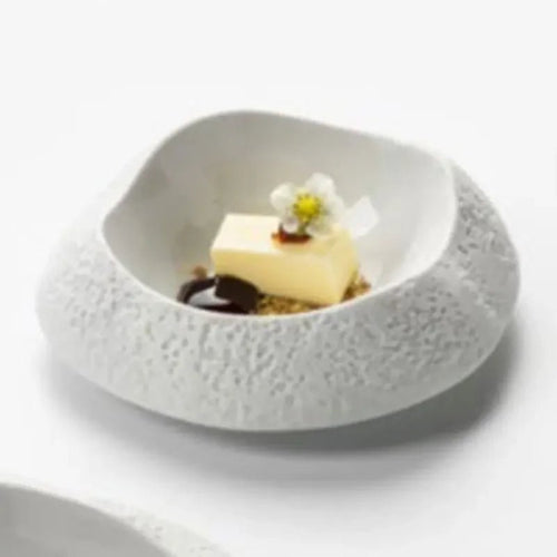 Assiette en céramique créative pour restaurant - Assiette à forme spéciale style français pour desserts et cuisine occidentale - Cuisine Chez Nadine