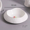 Assiette en céramique créative pour restaurant - Assiette à forme spéciale style français pour desserts et cuisine occidentale - Cuisine Chez Nadine