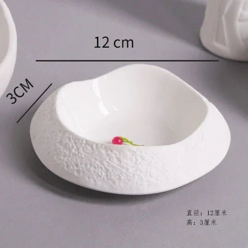 Assiette en céramique créative pour restaurant - Assiette à forme spéciale style français pour desserts et cuisine occidentale - Cuisine Chez Nadine