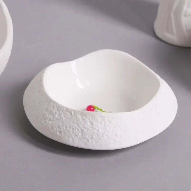 Assiette en céramique créative pour restaurant - Assiette à forme spéciale style français pour desserts et cuisine occidentale - Cuisine Chez Nadine