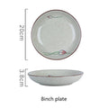 Assiette en céramique japonaise peinte à la main 8 pouces - Pour desserts, salades, pâtes et sauces - Cuisine Chez Nadine
