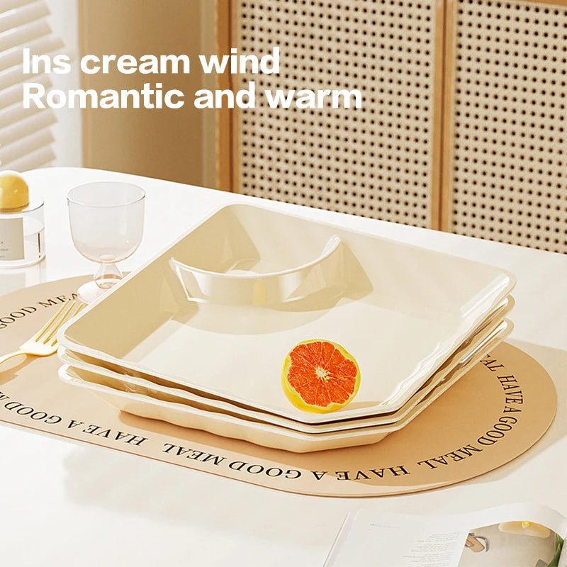 Assiette transparente pour dumplings avec compartiment à vinaigre - Coupelle pour sushis, petit - déjeuner et collations - Cuisine Chez Nadine