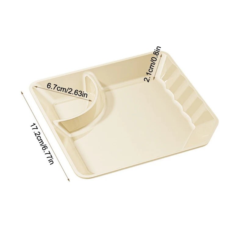 Assiette transparente pour dumplings avec compartiment à vinaigre - Coupelle pour sushis, petit - déjeuner et collations - Cuisine Chez Nadine