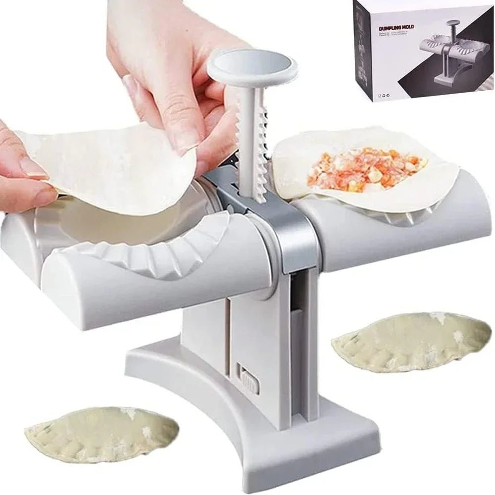 Automatic Dumpling Maker Mould Machine Household Press Double Head Wrapper Dumpling Pastry Making Empanadas Pierogi Kitchen Tool - Cuisine Chez Nadine
