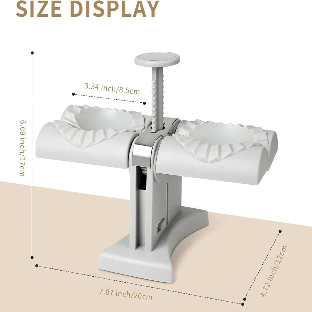 Automatic Dumpling Maker Mould Machine Household Press Double Head Wrapper Dumpling Pastry Making Empanadas Pierogi Kitchen Tool - Cuisine Chez Nadine