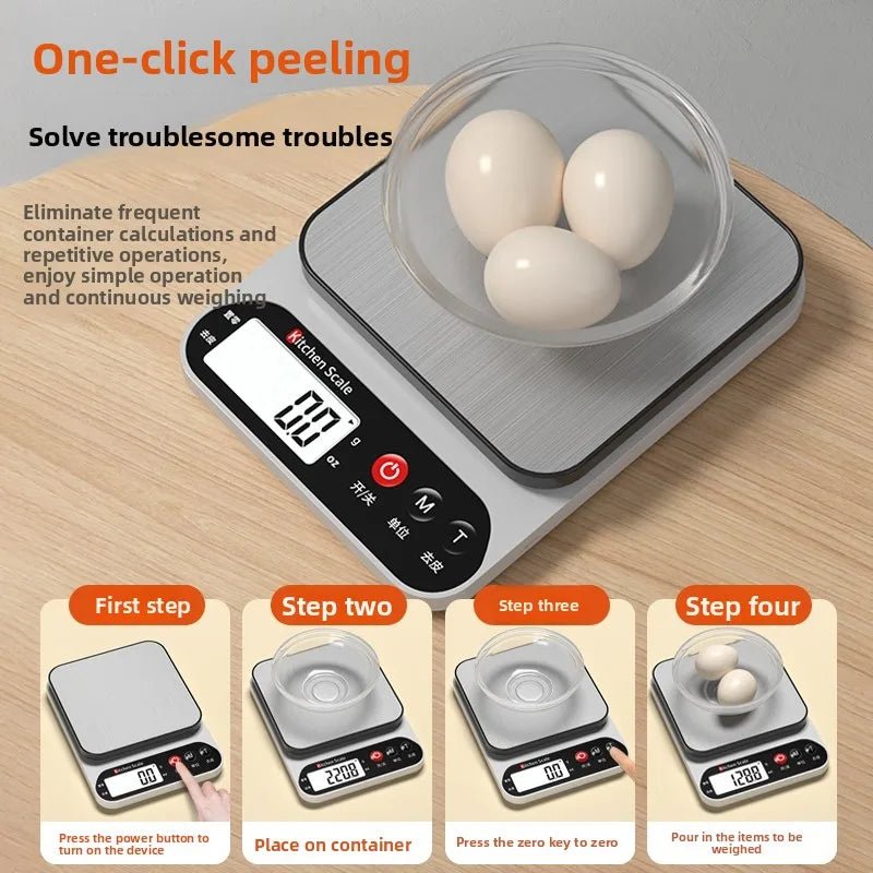 Balance de Cuisine Électronique de Précision - Rechargeable pour Pâtisserie et Cuisson - Cuisine Chez Nadine