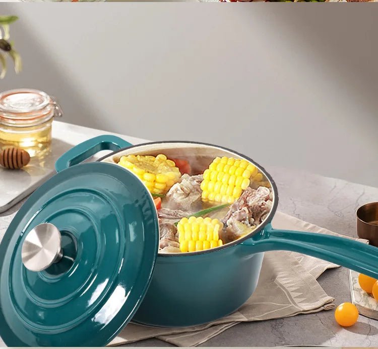 Batterie de Cuisine en Fonte Émaillée – 11 Pièces, Multifonction, Tous Feux - Cuisine Chez Nadine