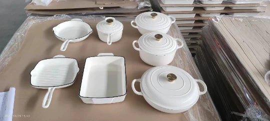 Batterie de Cuisine en Fonte Émaillée – 11 Pièces, Multifonction, Tous Feux - Cuisine Chez Nadine