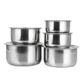 Batterie de Cuisine en Inox – Ensemble 5 Casseroles avec Couvercles, Tous Feux - Cuisine Chez Nadine
