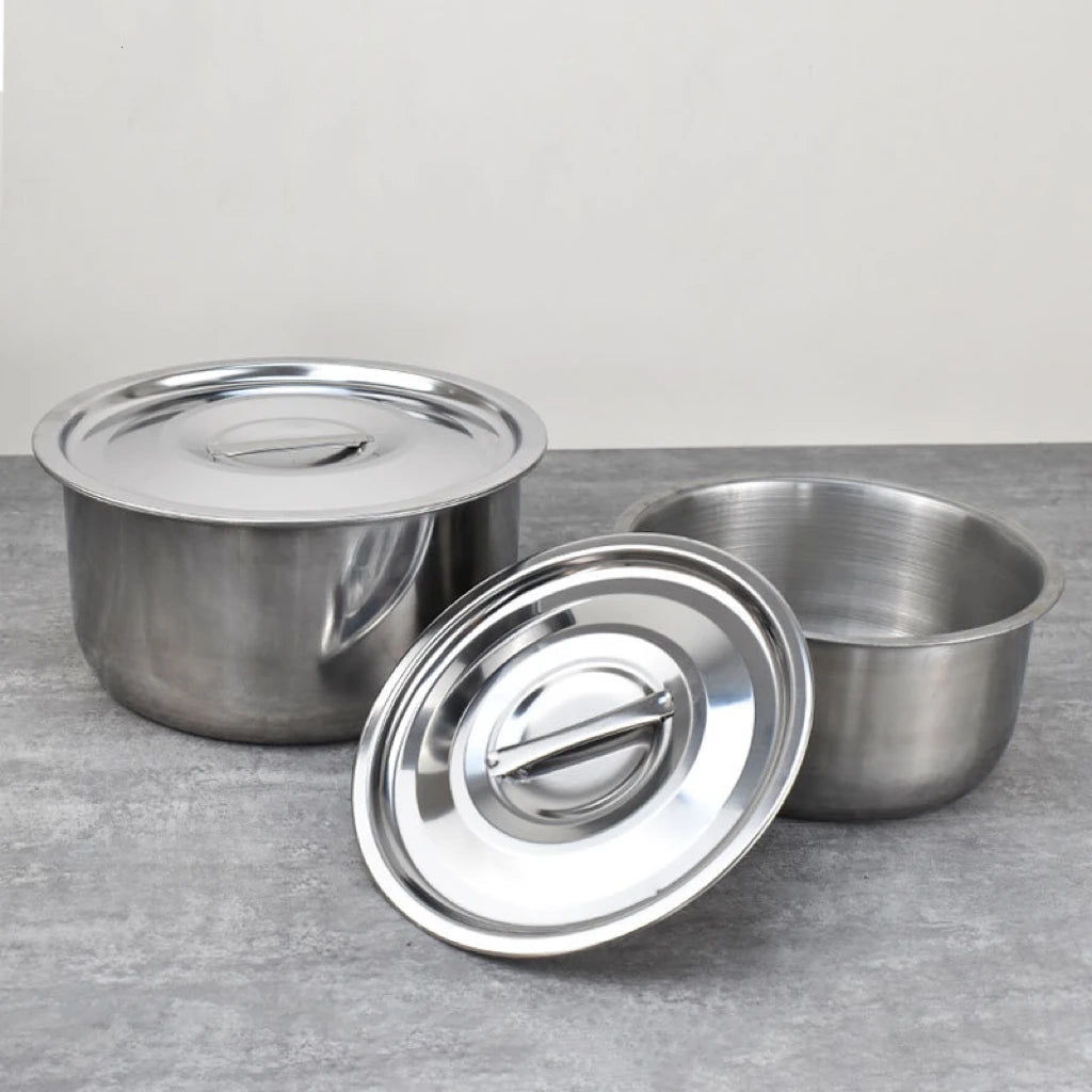 Batterie de Cuisine en Inox – Ensemble 5 Casseroles avec Couvercles, Tous Feux - Cuisine Chez Nadine