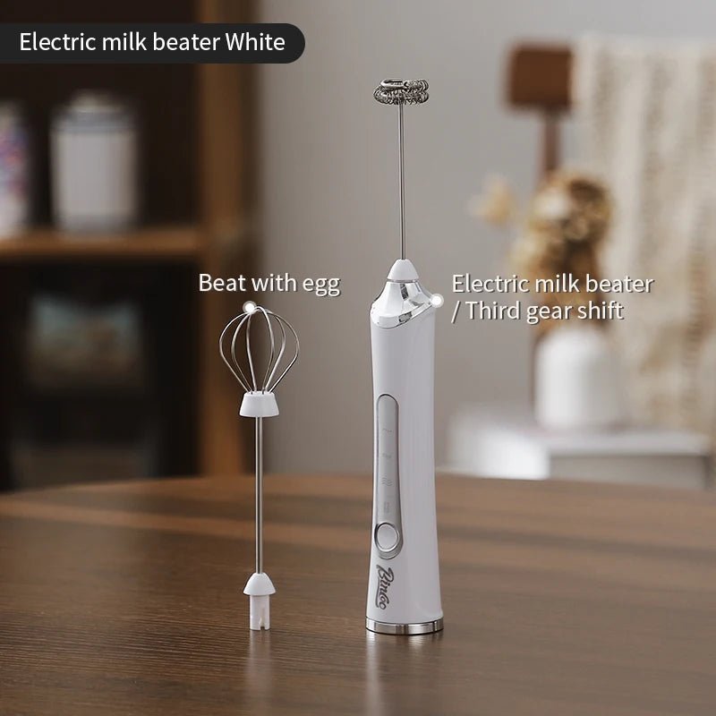 Batteur Électrique et Mousseur à Lait 3 Vitesses - Fouet Double Tige Rechargeable pour Crème, Café et Pâtisserie - Cuisine Chez Nadine