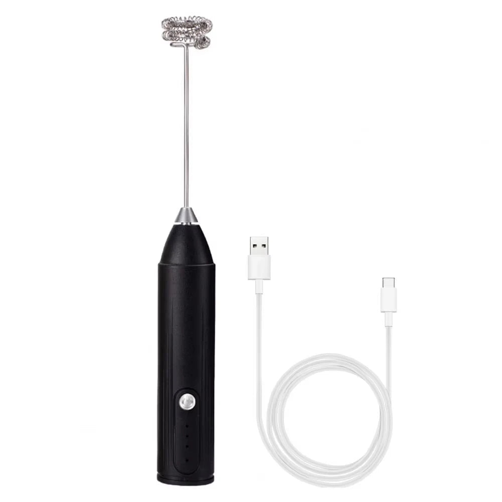 Batteur Électrique et Mousseur à Lait 3 Vitesses Rechargeable - Fouet À Main pour Café, Crème et Œufs - Cuisine Chez Nadine