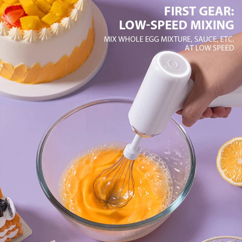 Batteur Électrique Rechargeable Sans Fil - Fouet À Main 3 Vitesses pour Pâtisserie, Crème et Gâteaux - Cuisine Chez Nadine